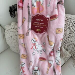 Pink Paris Poodle Throw